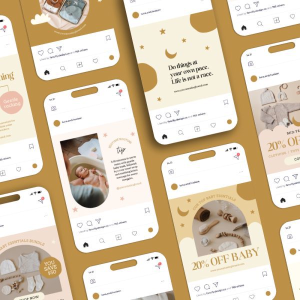 Boho Baby Instagram Canva Templates - Image 2