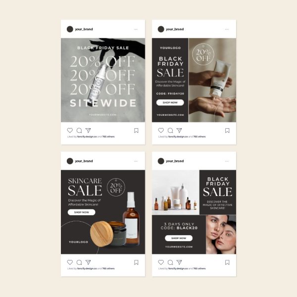 Black Friday Linear Instagram Canva Templates - Image 2