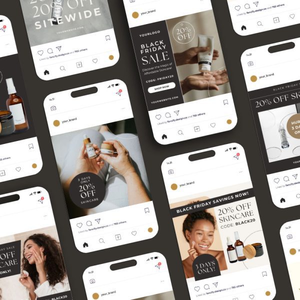 Black Friday Linear Instagram Canva Templates - Image 3
