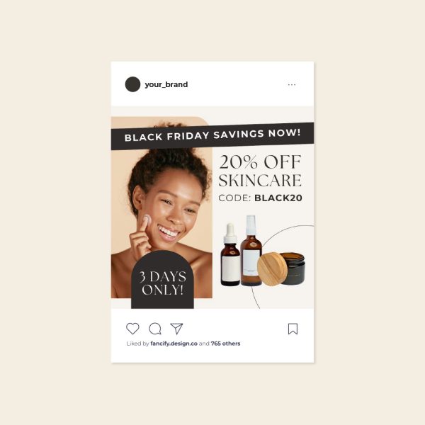 Black Friday Linear Instagram Canva Templates - Image 4