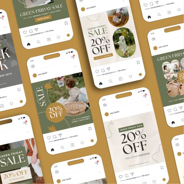 Green Friday Instagram Canva Templates - Image 3